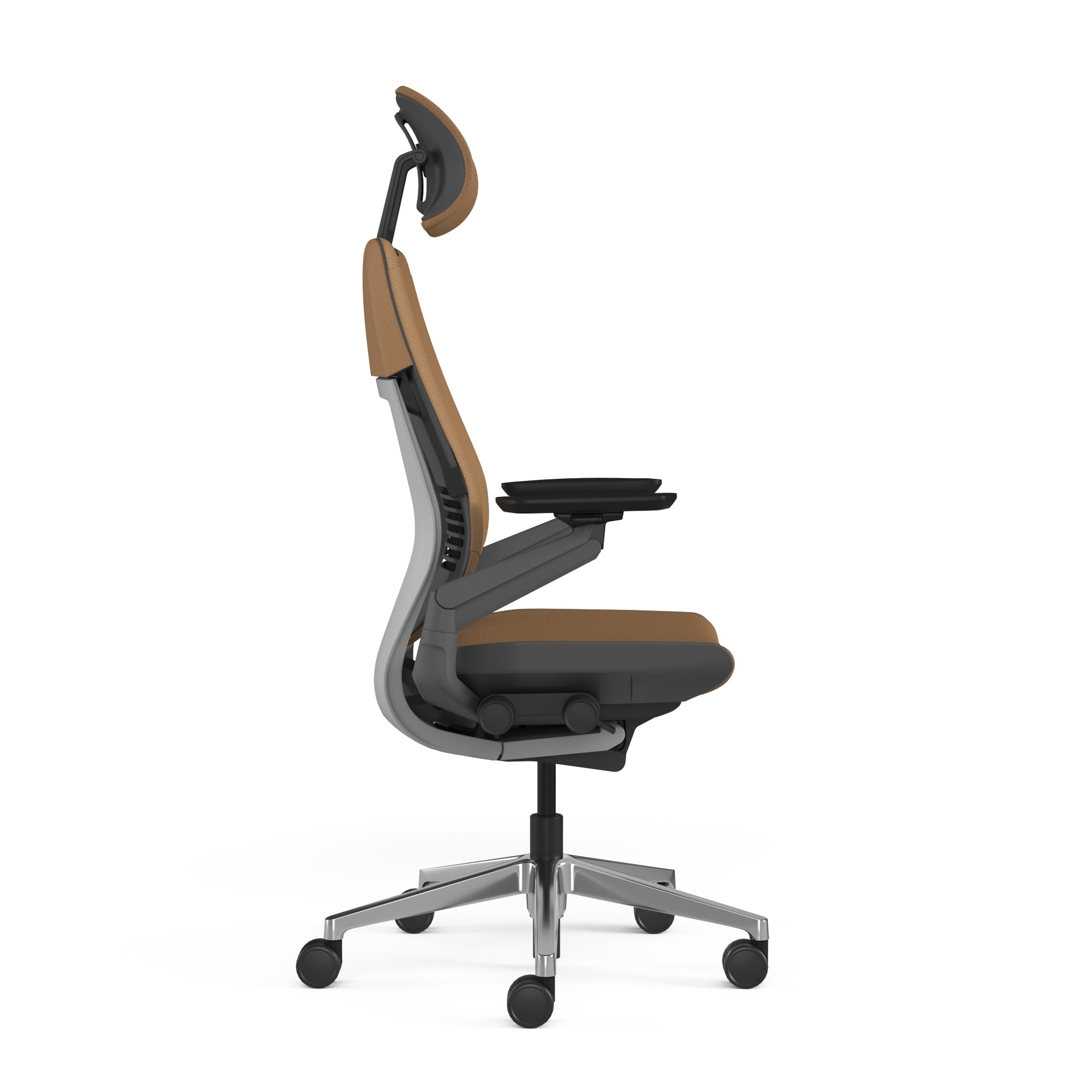 モンタナレザー(モカ)；ポリッシュドアルミニウムベース