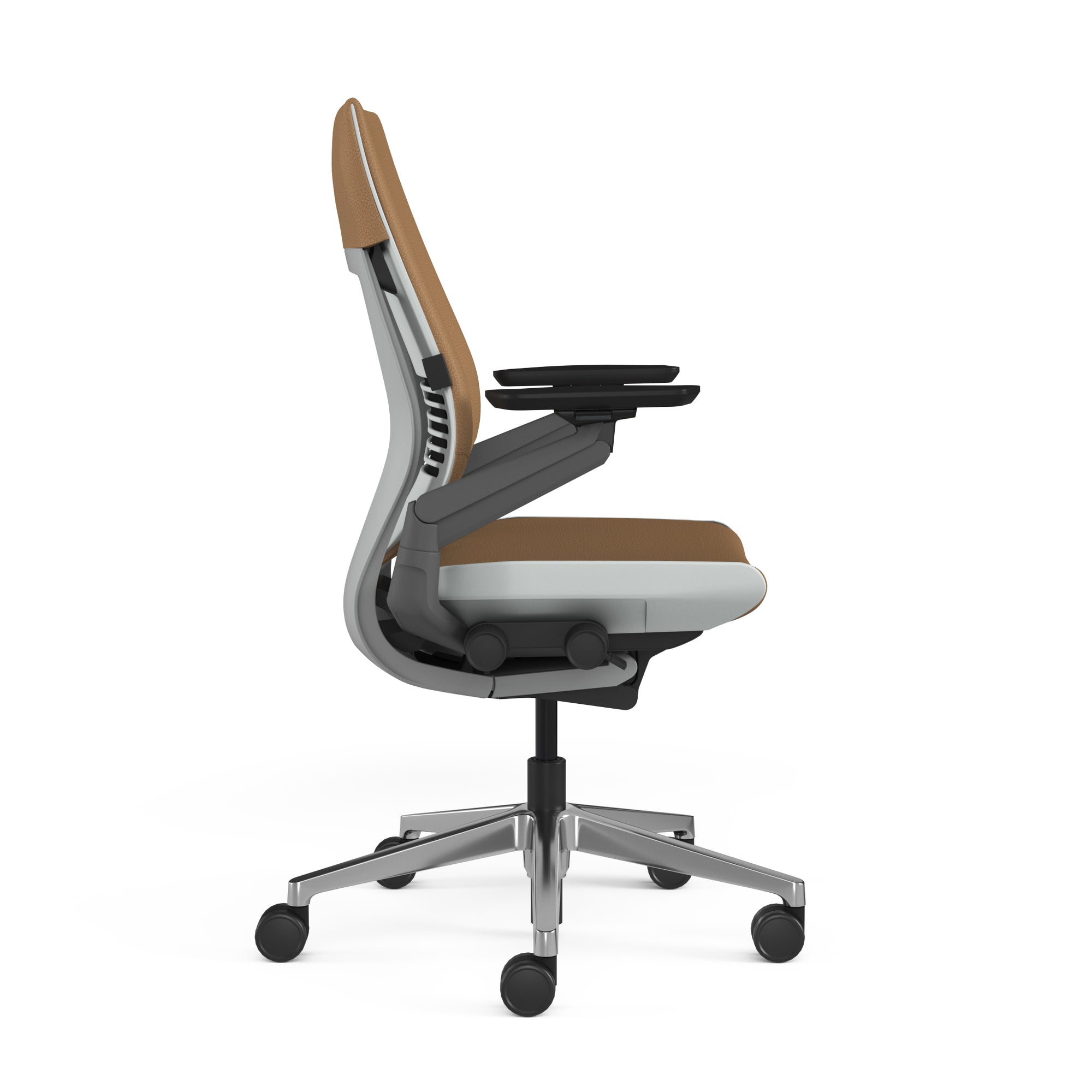 モンタナレザー(モカ)；ポリッシュドアルミニウムベース