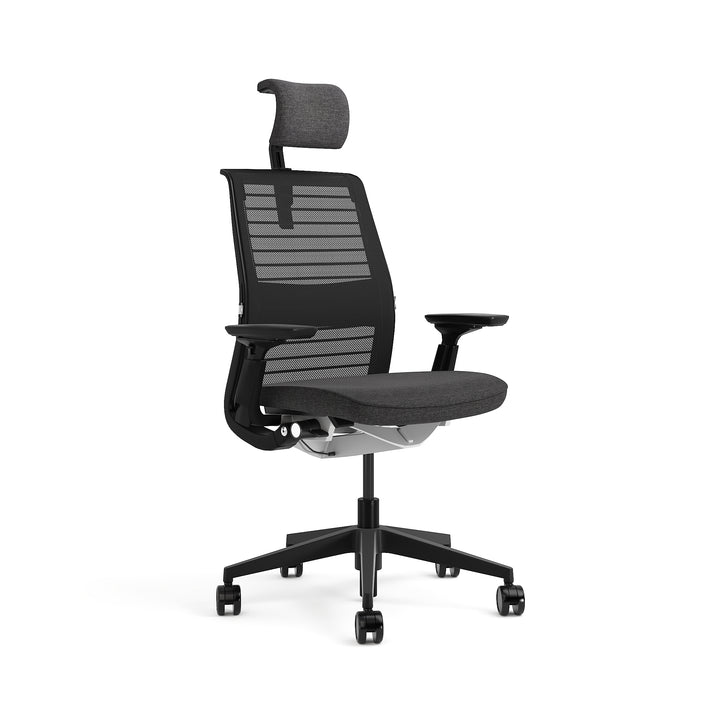 3Dニット(ブラック 5064), オットー(チャコール K615)；ブラックフレーム